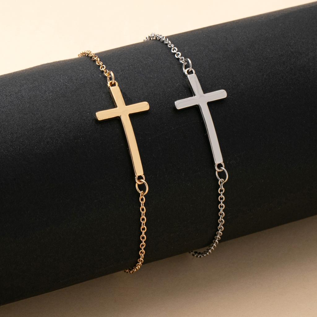 A Women's Bracelet, Simple Cross Classic Fashion Bracelet, Suitable for Daily Wear and Vacation Wear