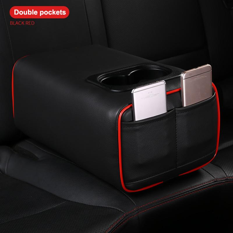 Car Second Row Rear Central Armrest Box with Cup Holder Arm Rest For SKODA Octavia Rapid Yeti Fabai KAROQ Superb 2010-2023