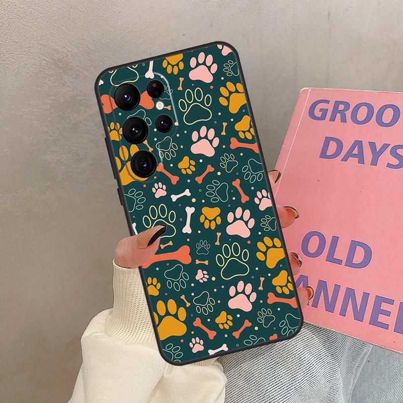 Dog Paw For Samsung Galaxy S22 S23 Ultra S21 FE Note 10 20 Ultra S8 S9 S10 Plus S20 FE Phone Case