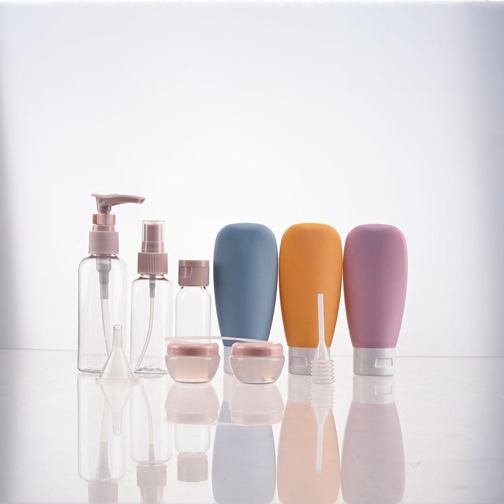 Travel Bottles Set With Storage Bag Travel Size Empty Liquid Cream Lotion Containers Fine Mist Spray Bottle