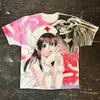 T-shirt à manches courtes pour femme Y2k avec motif animé imprimé, style hip-hop, gothique, Harajuku, punk, ample, décontracté