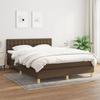 3140940 vidaXL Divan Bed with Mattress Dark Brown 140x200 Cm