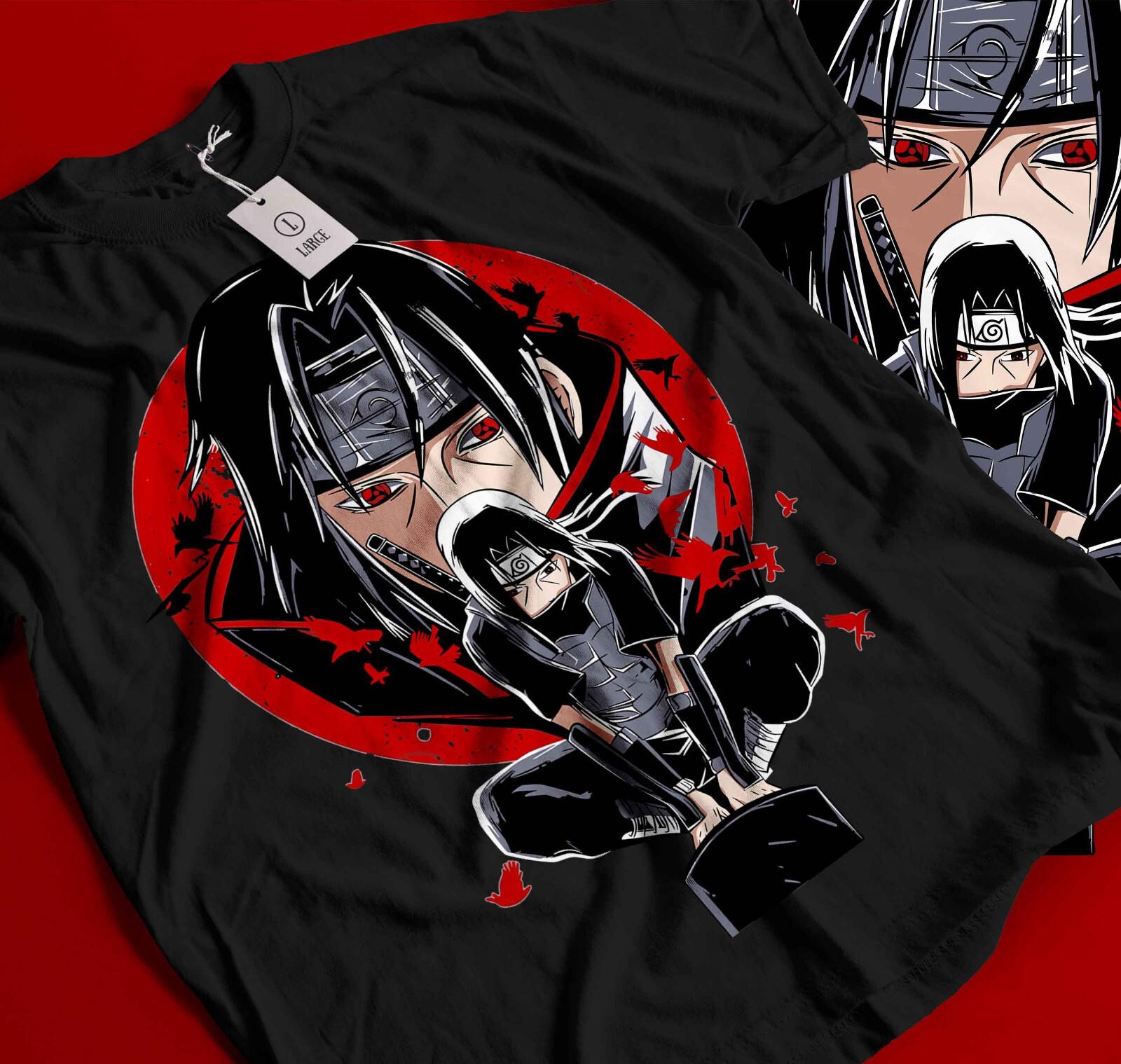 

Itachi Uchiha T-Shirt Mens Womens Tees Top Naruto Shippuden Japanese Anime Manga Style Shirt Gift 259 XL