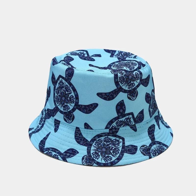 Spring And Summer Cotton Print Bucket Hat Fisherman Hat Outdoor Travel Sun Cap For Men And Women 100