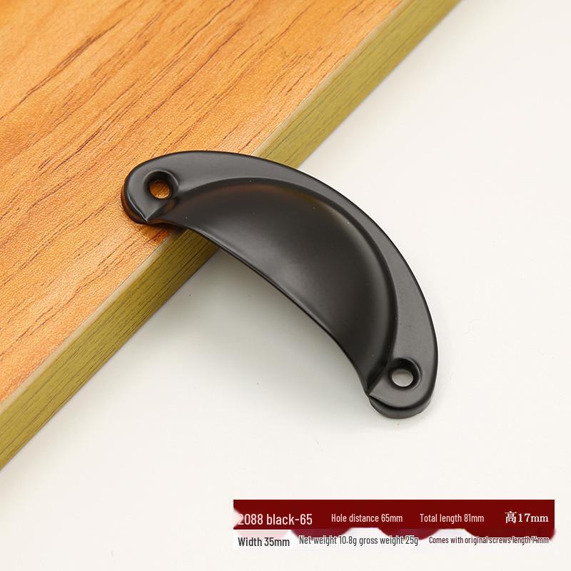 Antique Copper Semi-Circular Shell Drawer Handle