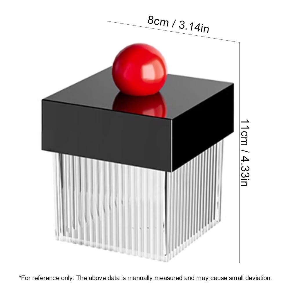 

Cotton Swab Storage Box Acrylic High Appearance Horizontal Desktop Cotton Storage Box Household Stripe Light Toothpick Floss Box