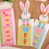 Fridge Handle Covers 3-Pieces Easter Bunny Design Appliance Pull Protector Colorful Refrigerator Door Handle Covers