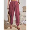Women Solid Color Women Pants Pocket Women's Pants Spring Summer Collection Pocket Workwear Womens Pants
