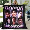 The Vampire Diaries Damon Salvatore Decken warme Flanelldecken Picknickdecke Heimreise Decke Bettwäsche Geburtstagsgeschenk
