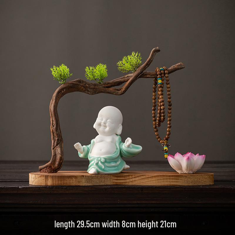 Zen Style Natural Wood Root Carving Ornament: Living Room Decoration & Bracelet Display Stand