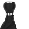 VW Passat B6 05-10 SILVER Gear Shift Knob + Gaiter with CHROME Frame 5 SPEED WIDE RING