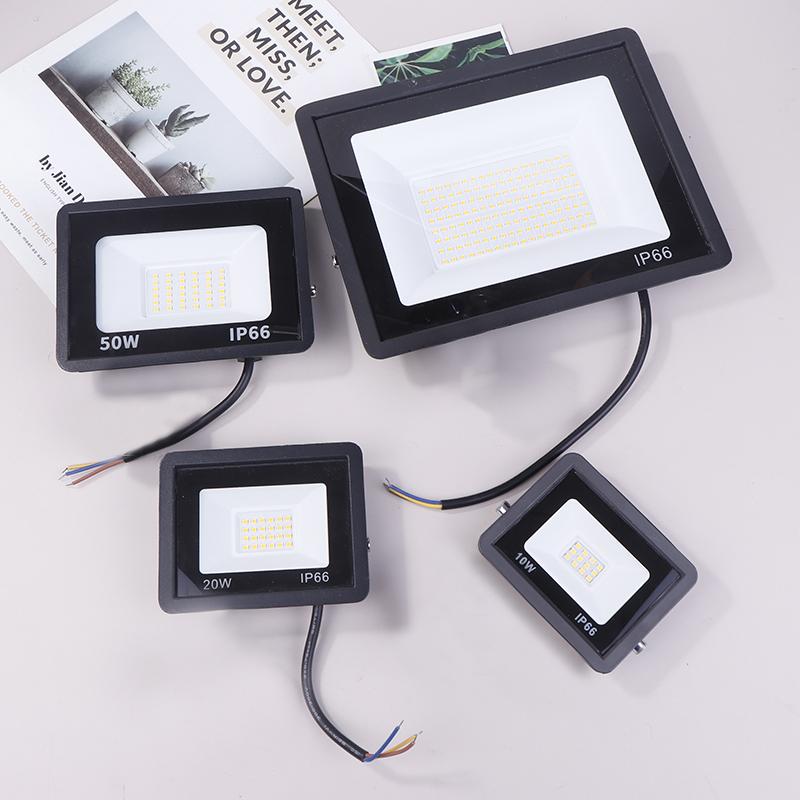 LED Flutlicht IP66 Wasserdicht AC220V 10W 20W 50W 100W Scheinwerfer Garten Straße Tor Wand Flutlichter Außenbereich