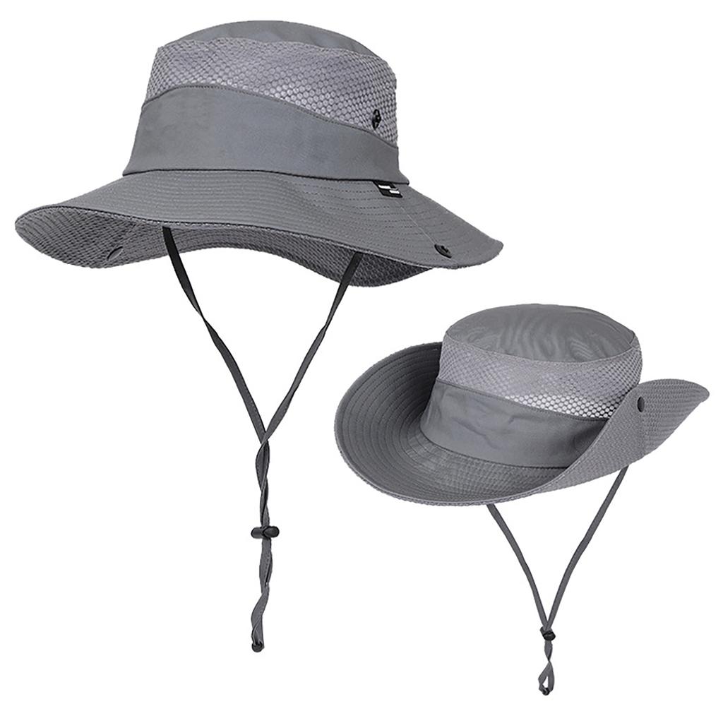 Outdoor Sun Hat For Men Women Summer UPF50 UV Protection Sunshade Wide Brim Bucket Fishing Hat For Outdoor Hiking Fishing Camping