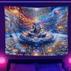 Psychedelic God Tapestry Trippy Universe Wall Hanging for Bedroom Living Room Hippie Room Decor Aesthetic
