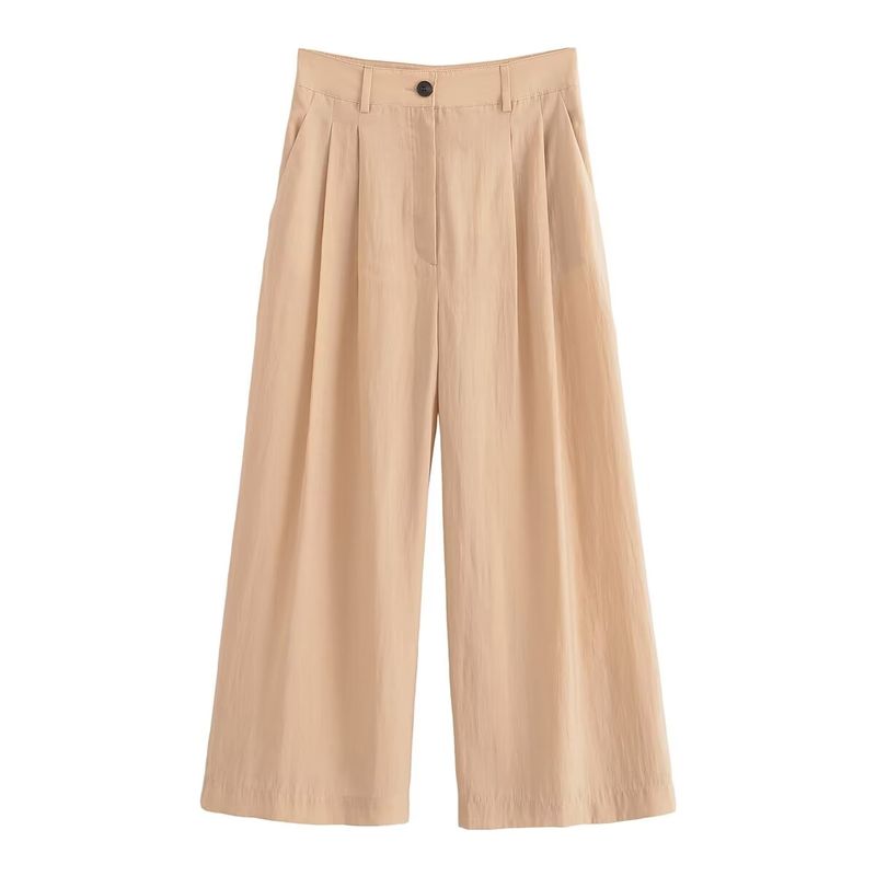 Kaslead New Arrival Women's Fashion Style Fashion Casual Easiest for Match Simple Straight Pleated Pants 7149270