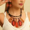 Crystal Multi-layer Jewelry Set African Women Jewelry Set Necklace Earrings Set  Banquet Party