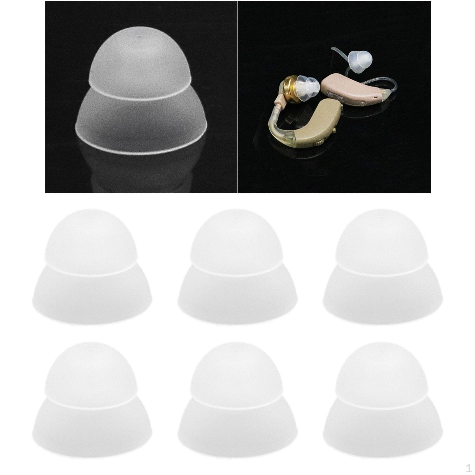 

6 шт. Насадки для наушников, крышки, силиконовые затычки для ушей, портативные мягкие амбушюры, гелевые вкладыши для аудиовхода White Inner 2.0mm