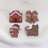 Yousheng Brooch Pin, Gingerbread Man Design Lapel Pin, Enamel Glaze Bright Color Badge with Standard Safety Pin, Christmas Colors Festive Accessory