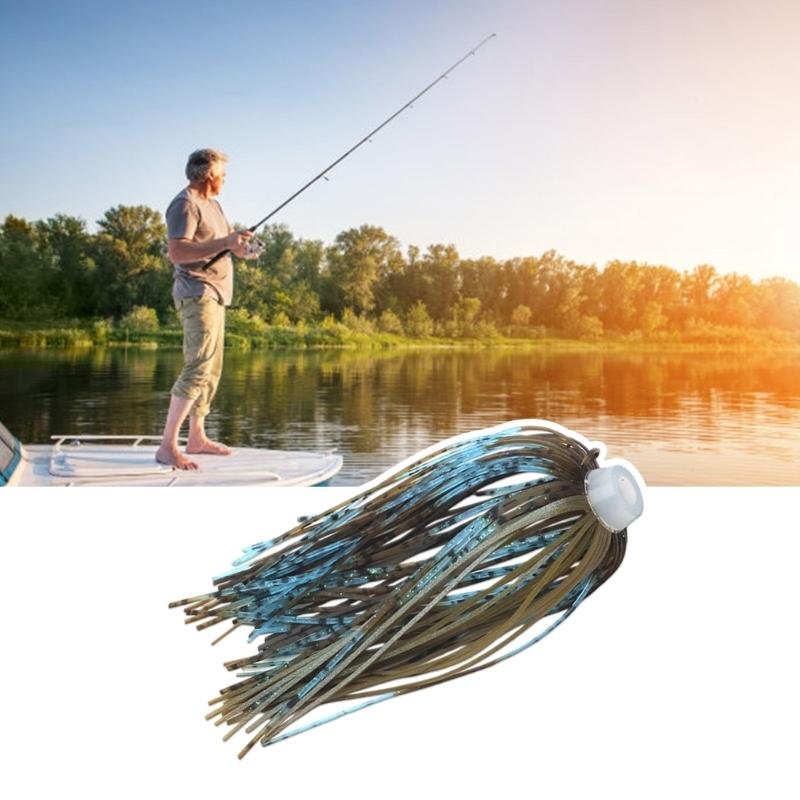 5pcs Silicone Skirts Jigs 88 Strand Umbrella Sensation Skirts Fishing Jigs Spinnerbait Replacement Fishing Lures Skirts