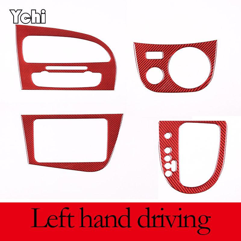For Mazda MX-5 2016+ Matte Real Carbon Fiber Center Control Gear Shift Panel Multimedia Panel Cover Steering Wheel Frame Sticker
