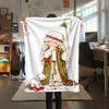 1 Stück SaraKey bedruckte Flanelldecke, Hohe Qualität für alle Jahreszeiten, Heimdekoration, Wärme und Komfort, Perfekt für Weihnachtsgeschenke