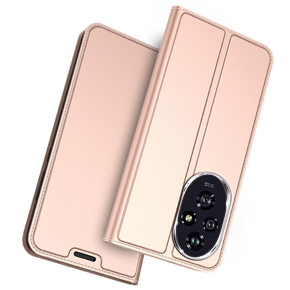 Für Honor 200 5G Hülle PU-Leder Vollschutz Handyhülle Verdeckter Magnetverschluss