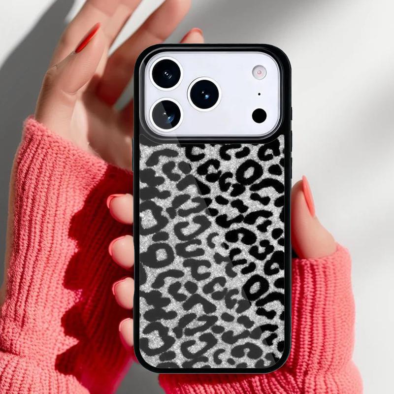 Leopard Print Phone Case for iPhone 17 16 15 14 13 Pro Max Back Cover for 12 11 Pro Coque