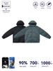 Men's 90% Goose Down Thickened Puffer Jacket with Loose Boxy Fit