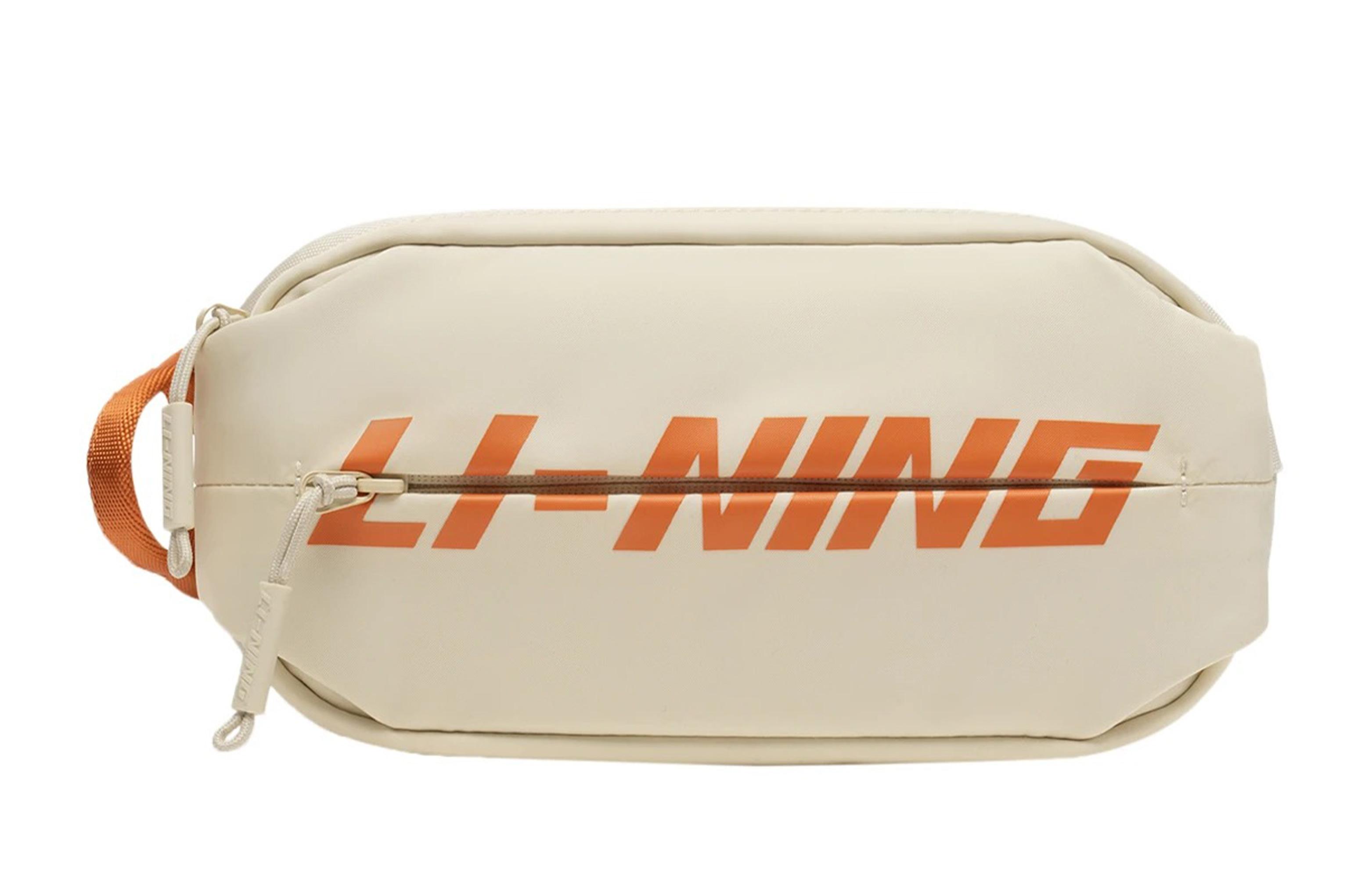 Li Ning Fabric Sling Bag Unisex Mist White ABDS419-2
