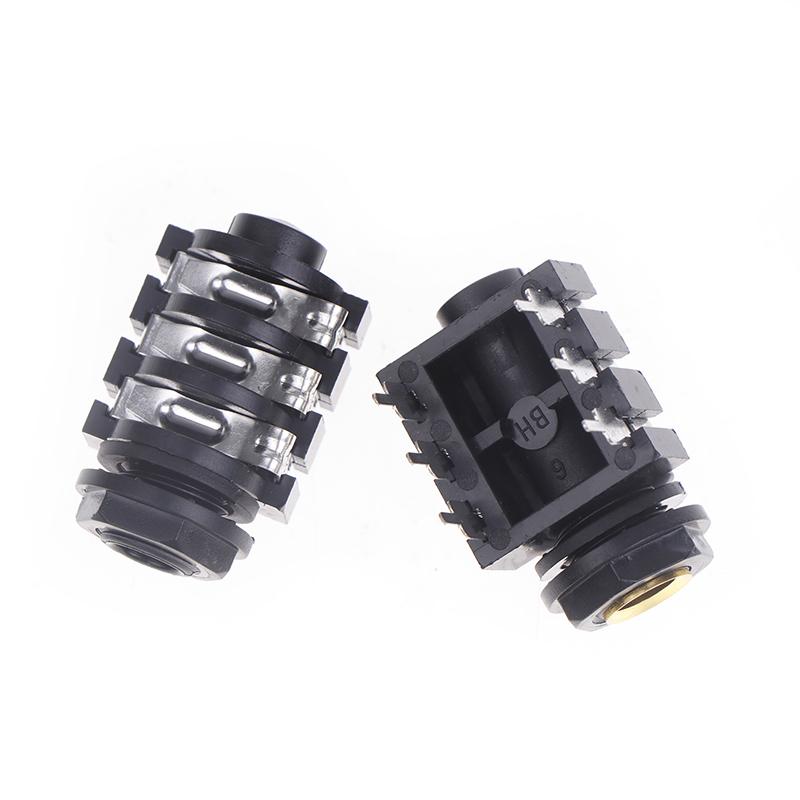 5 Stücke Stereo Typ Audio Jack Pcb Panel Mount 6 Pin 1/4 "6,35 Mm Dual Channel Weibliche Stereo Kopfhörer Buchsen buchse Telefon Jack