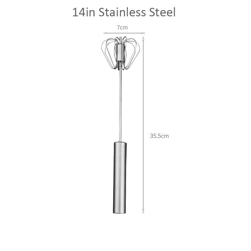 Semi-automatic Egg Beater 304 Stainless Steel Egg Whisk Manual Hand Mixer Self Turning Egg Stirrer Kitchen Accessories Egg Tools