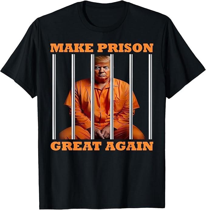 Funny Trump Make Prison Great Again T-Shirt S-4XL S разноцветный