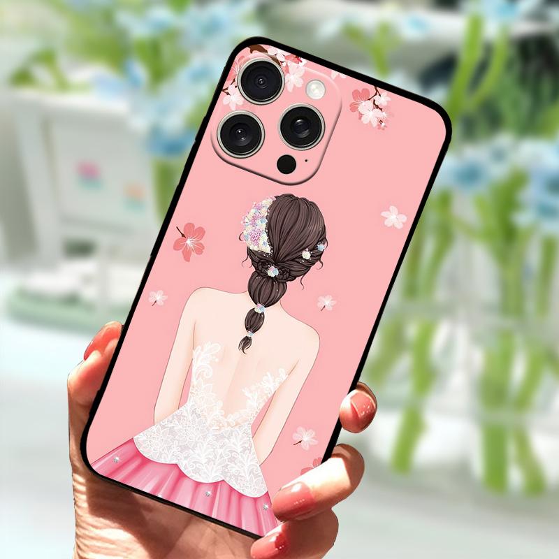 Huse Desenate Pentru iPhone 15 Pro Max Silicon TPU Moale Capac Spate Telefon Pentru Apple iPhone 13 14 12 Pro Protector Telefon Funda Para