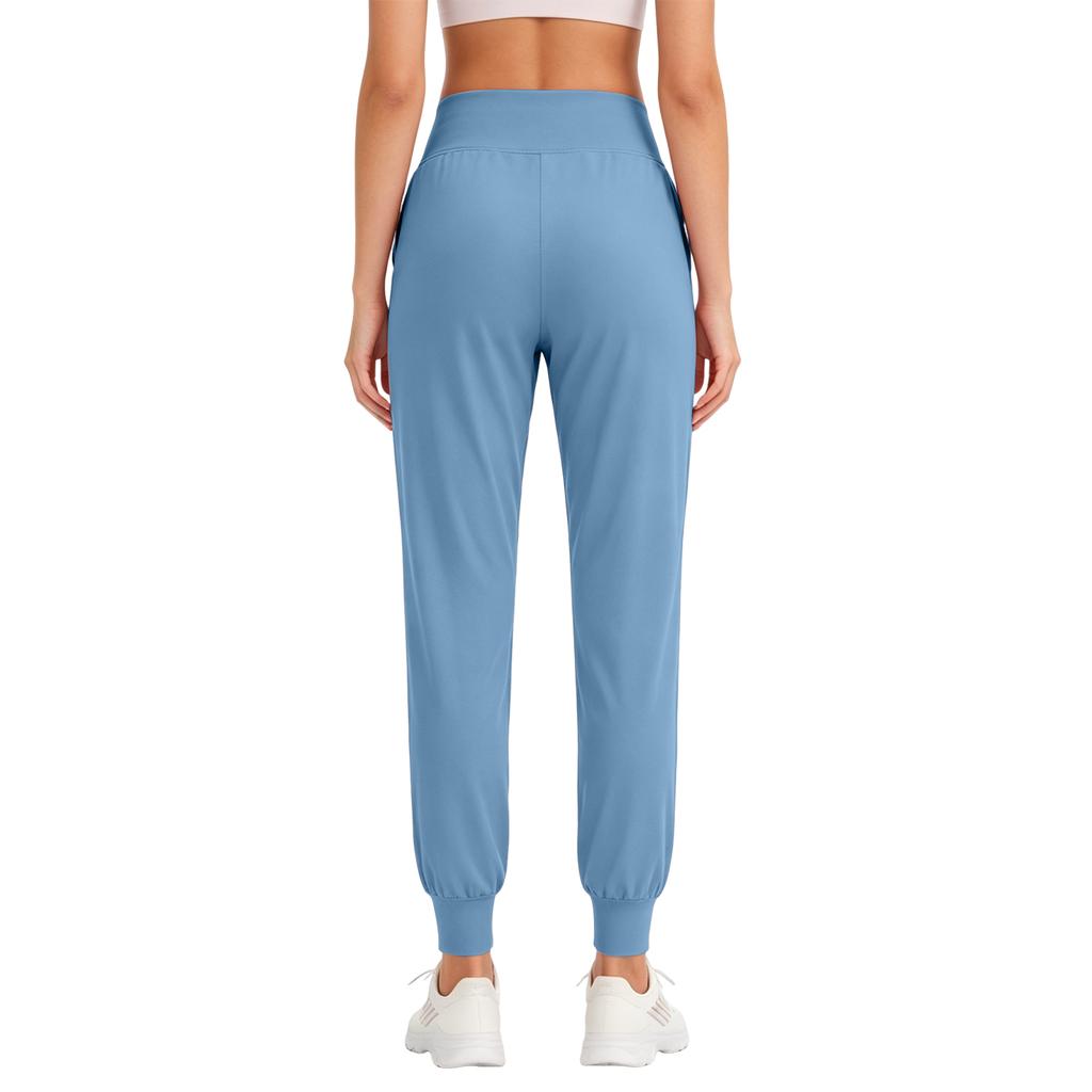 Women's Loose Fleece Jogging Leggings With Side Pockets For Fall, Casual Quick-Dry Fitness Pants