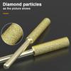6 pçs/set diamante revestido rebarba cilíndrica 4/4.8/5.5mm serra de corrente moedor pedra resistente motosserra moagem escultura ferramentas moagem