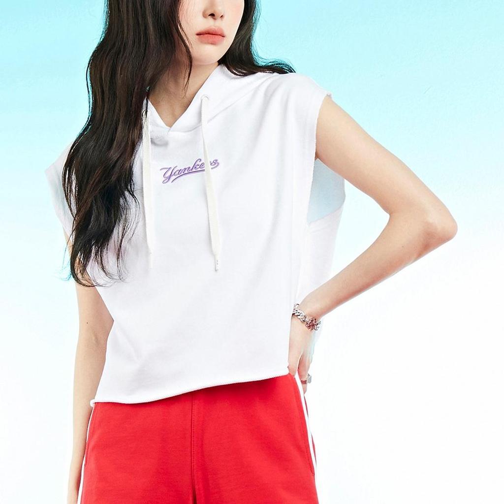 New MLB New York Yankees Sweatshirt Women's White 3FTK06023-50WHS