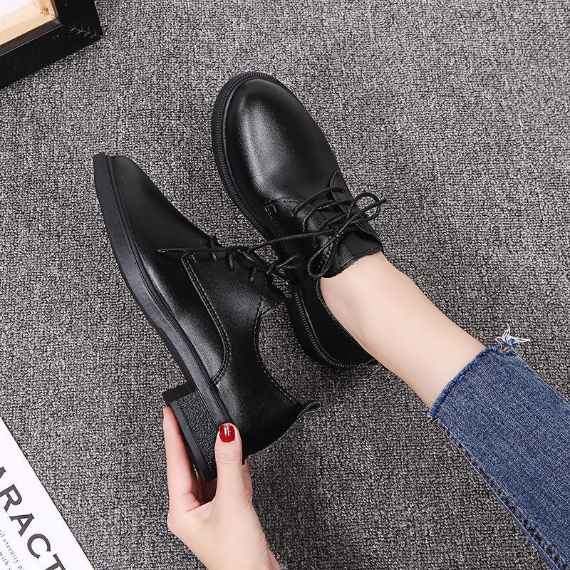 

Work shoes Small leather shoes Women s black thick heel Low heel Career interview Work high heel Comfortable leather shoes Dress work shoes Women 36