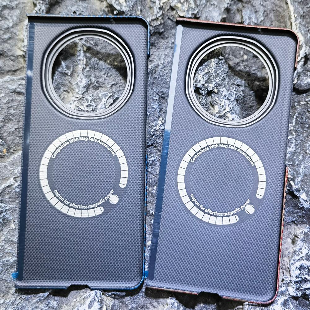 Carbon Fabric Fiber Aramid Phone Case Compatible Magsafe Magnetic Wireless Charging Shockproof Protect Cover For Honor Magic V5