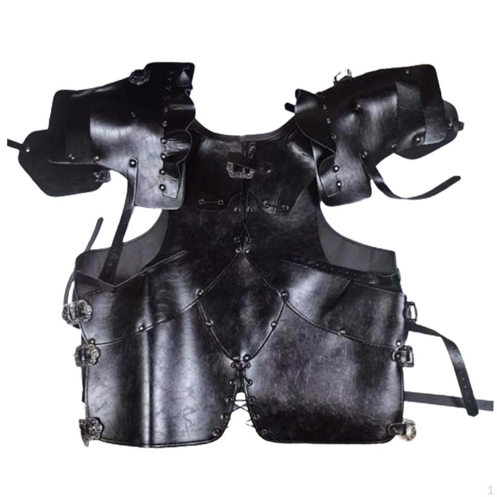 Medieval Shoulder Armor PU Cosplay Adjustable Knight Halloween Ancient Greek Vintage Vest