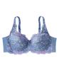 Nissen Bra with Japanese Lace Blue X Lavender G85 High-Back Full-Cup (Tulip Pattern) (Triumph) (n, FULLRE)