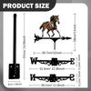 Metal Horse Weathervane Animal Wind Vane Retro Design Decorative Weather Iron Art Ornament for