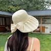 Summer Fashion Bowknot Sun Hat With Wide Brim For Outdoor Sun Protection