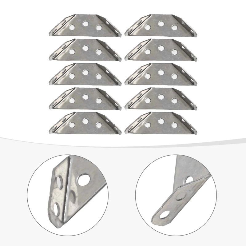 30pcs Stainless Steel Furniture Corner with Screws Corner Brace Angle Corner Bracket for Shelves Wood Furniture Chair Drawer Cabinet