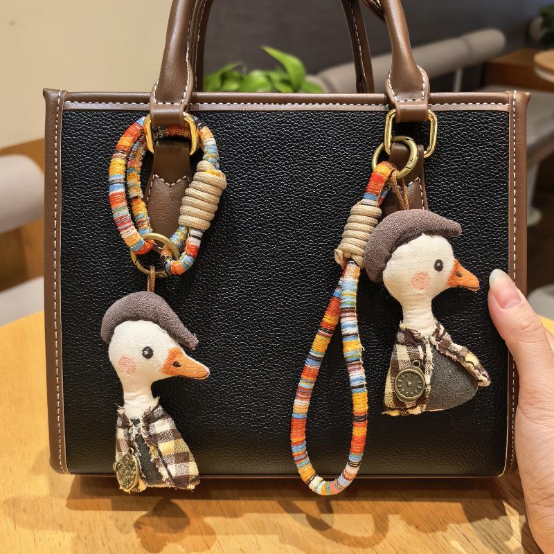 Handmade Animal Keychain Cartoon Key Ring Pendant Fashion Bag Charm Gift for Women Kids