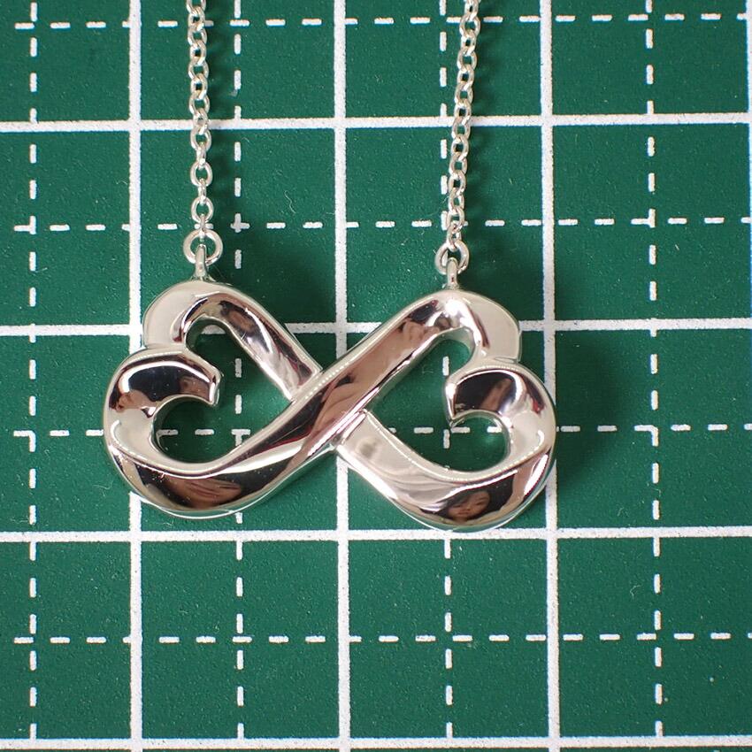 [Używany] TIFFANY/Tiffany 925 Podwójne Serce Miłości Wisiorek/Naszyjnik/g483-37