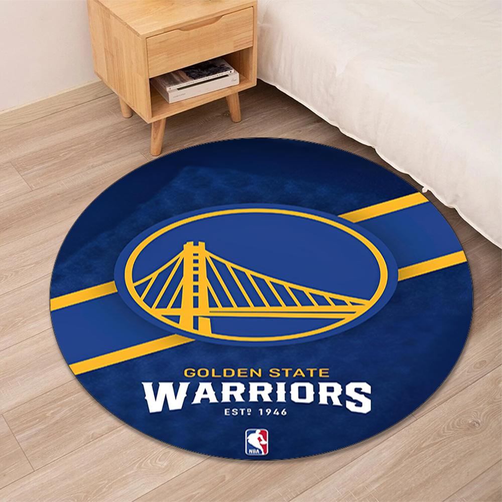 Warriors Printed Round Rug Carpet Chair Rug Area Rug Entryway Doormats,for Office Chair Living Room Bedroom Kitchen Room.