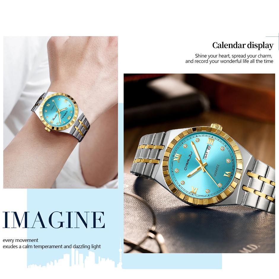 Man Watch Quartz Watch Luxury Waterproof Luminous Date Week Stainless Steel Mens Watch Male Relógios Masculino Reloj Hombre