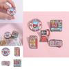 Colorful Cartoon Letter Brooch Vintage Telephone Design Creative Metal Badge For Unique Style