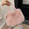Light Luxury Solid Color Versatile Zipper Women's Handbag for Women 2026 High Quality Sweet Plush Velvet Sweet Shoulder Bags