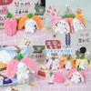 Schattig Aardbeien Konijn Pluche Speelgoed Sleutelhanger Fruit Transformatie Pop Tas Hanger